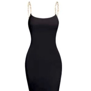 Chain strap mini dress